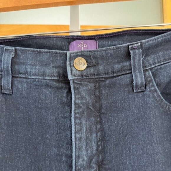NYDJ Classic Straight Leg Jeans Denim Pants Size 12 Deep Blue Pants Stretch - Picture 8 of 12